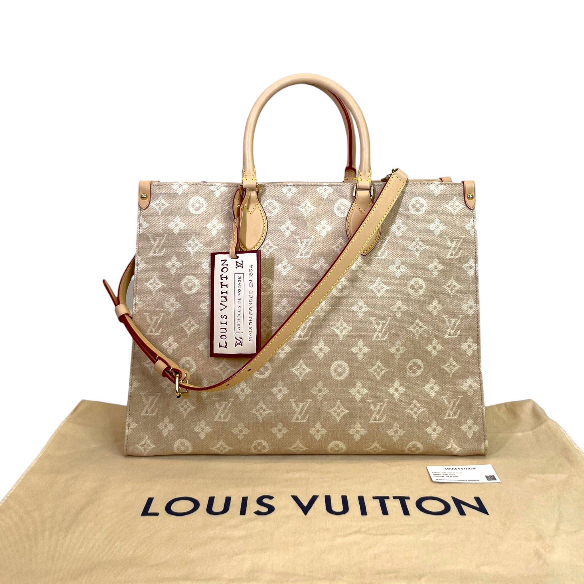 Louis Vuitton OnTheGo Organizer Tote Beige Monogram