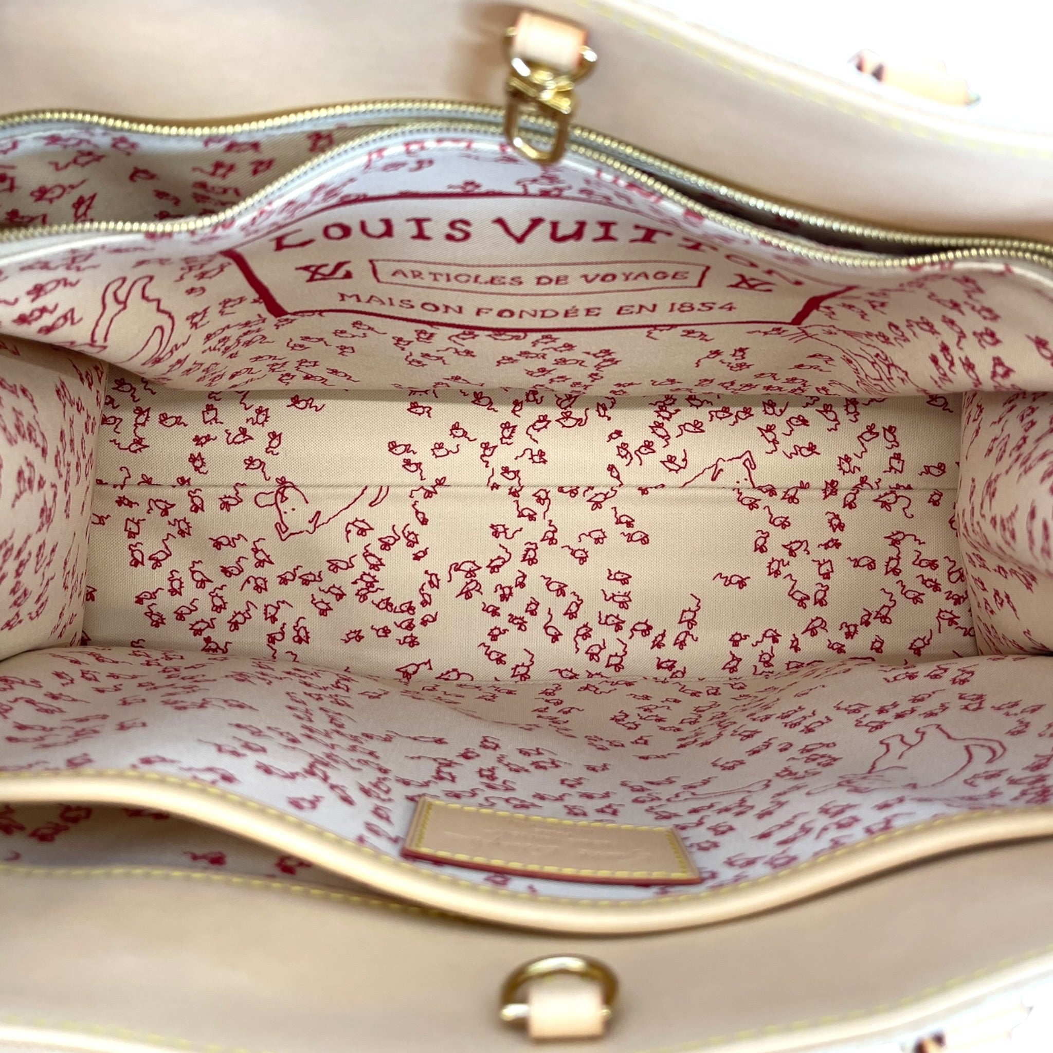 Louis Vuitton OnTheGo Organizer Tote Beige Monogram
