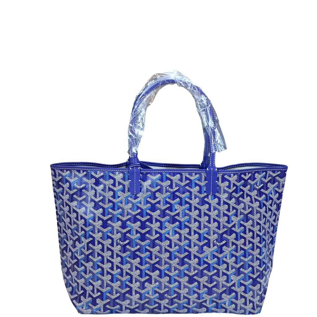 Goyard St Louis PM Tote Blueberry Purple Goyardine Magnetic Closure (The Seasons Parade Limited Edition)