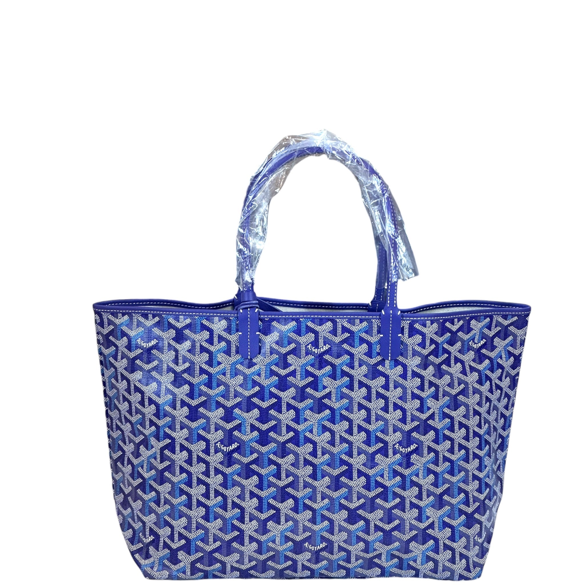 Goyard St Louis PM Tote Blueberry Purple Goyardine Magnetic Closure (The Seasons Parade Limited Edition)