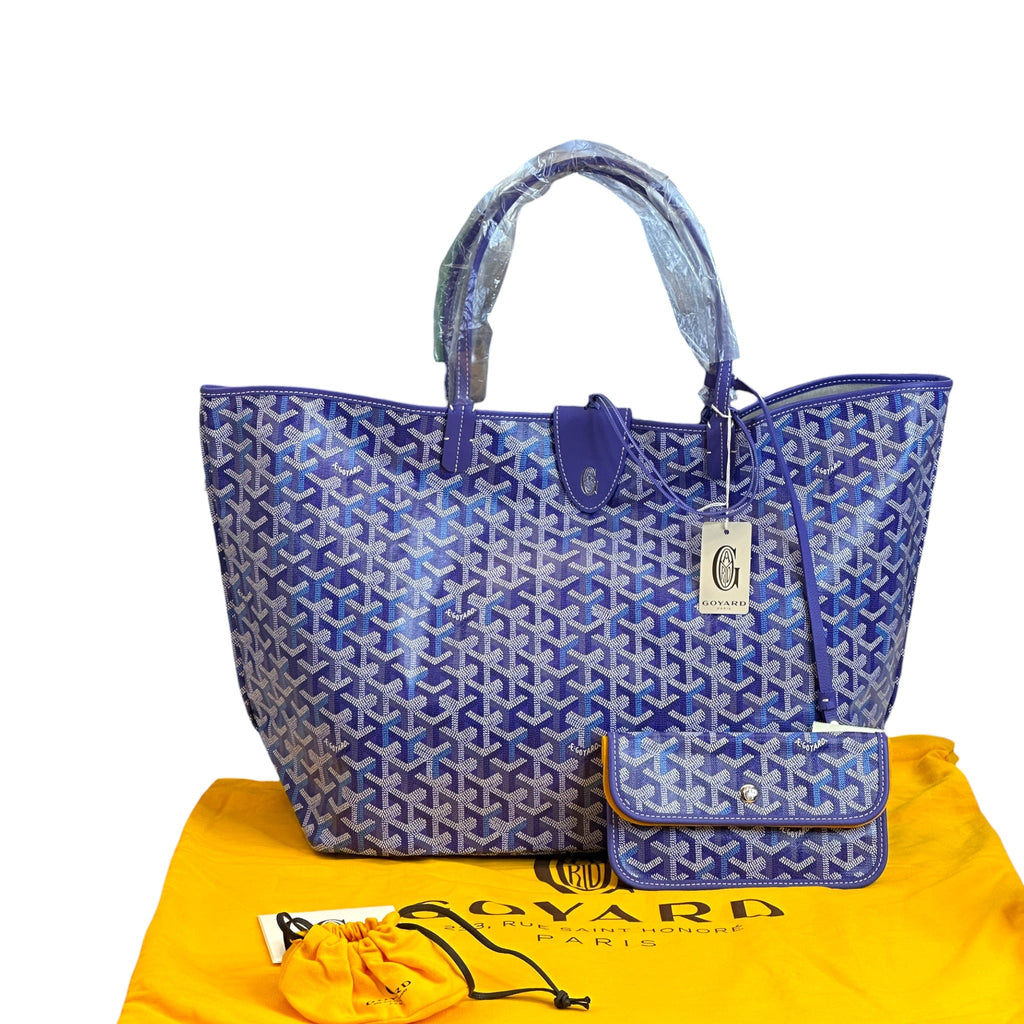 Goyard St Louis GM Tote Blueberry Purple Goyardine Magnetic Closure (The Seasons Parade Limited Edition)
