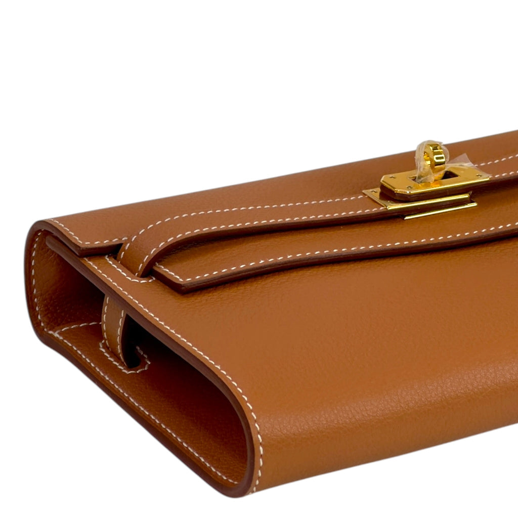 Hermès Kelly To Go Wallet Gold Evercolor GHW