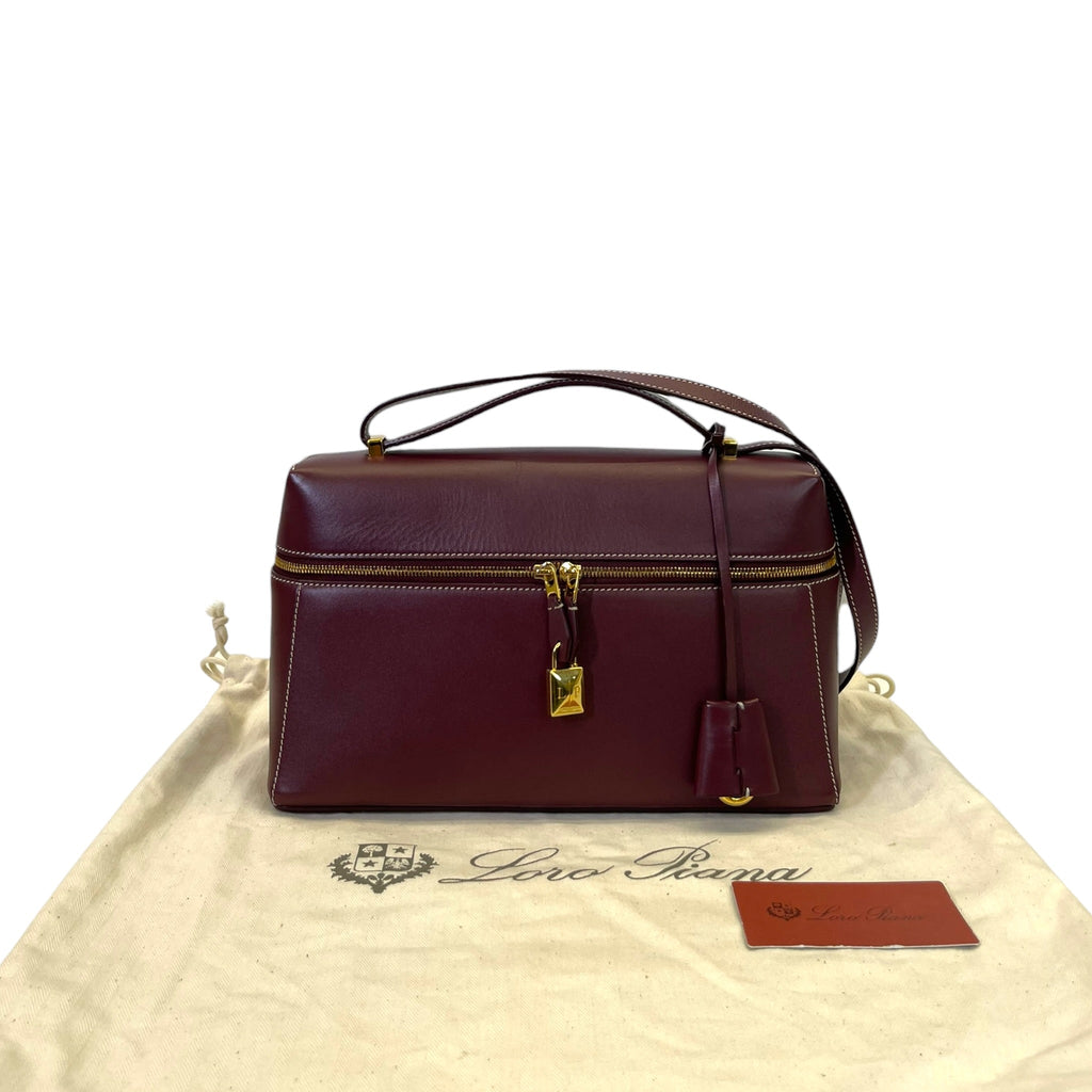 Loro Piana Extra Bag L27 Smoked Caramel Calf Skin
