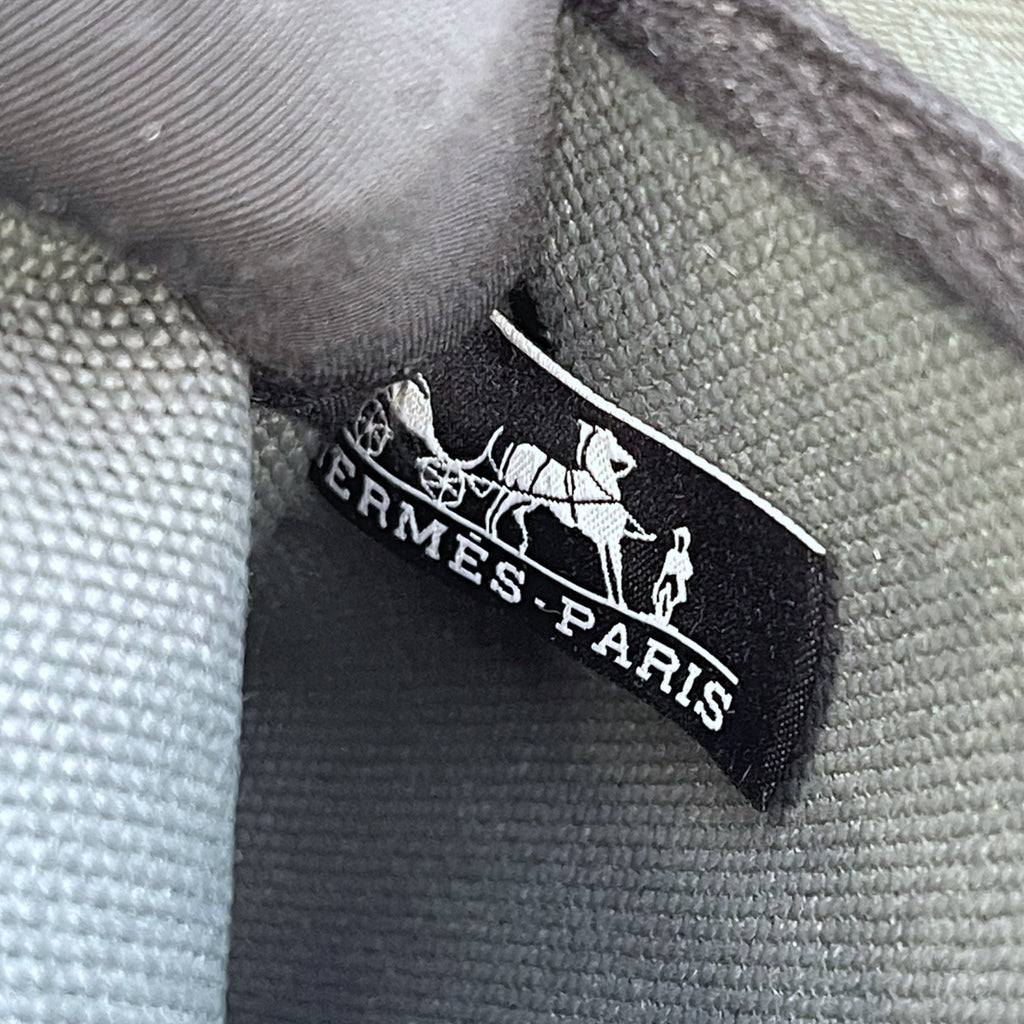 Hermès Herbag Zip 31 Travel Bag Black Militaire Canvas