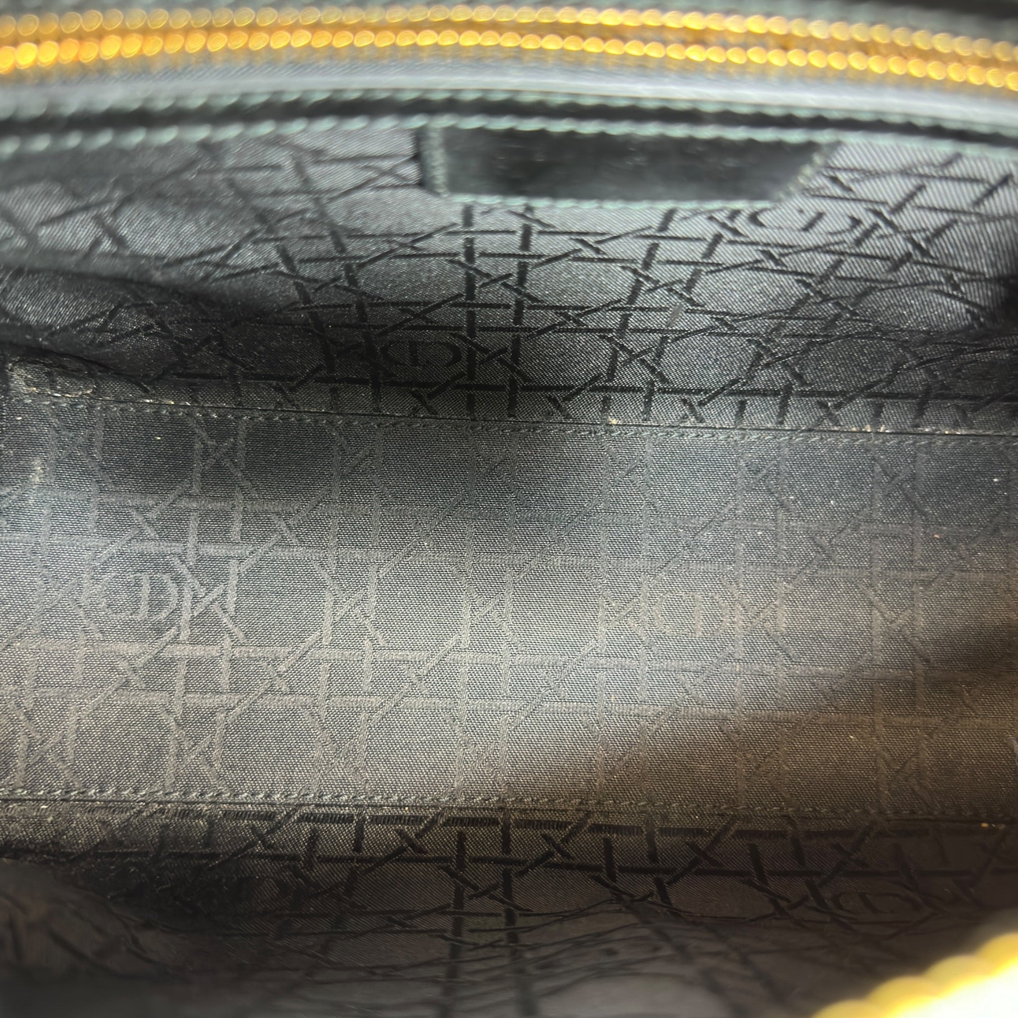Christian Dior Lady Dior Medium Black Cannage Patent