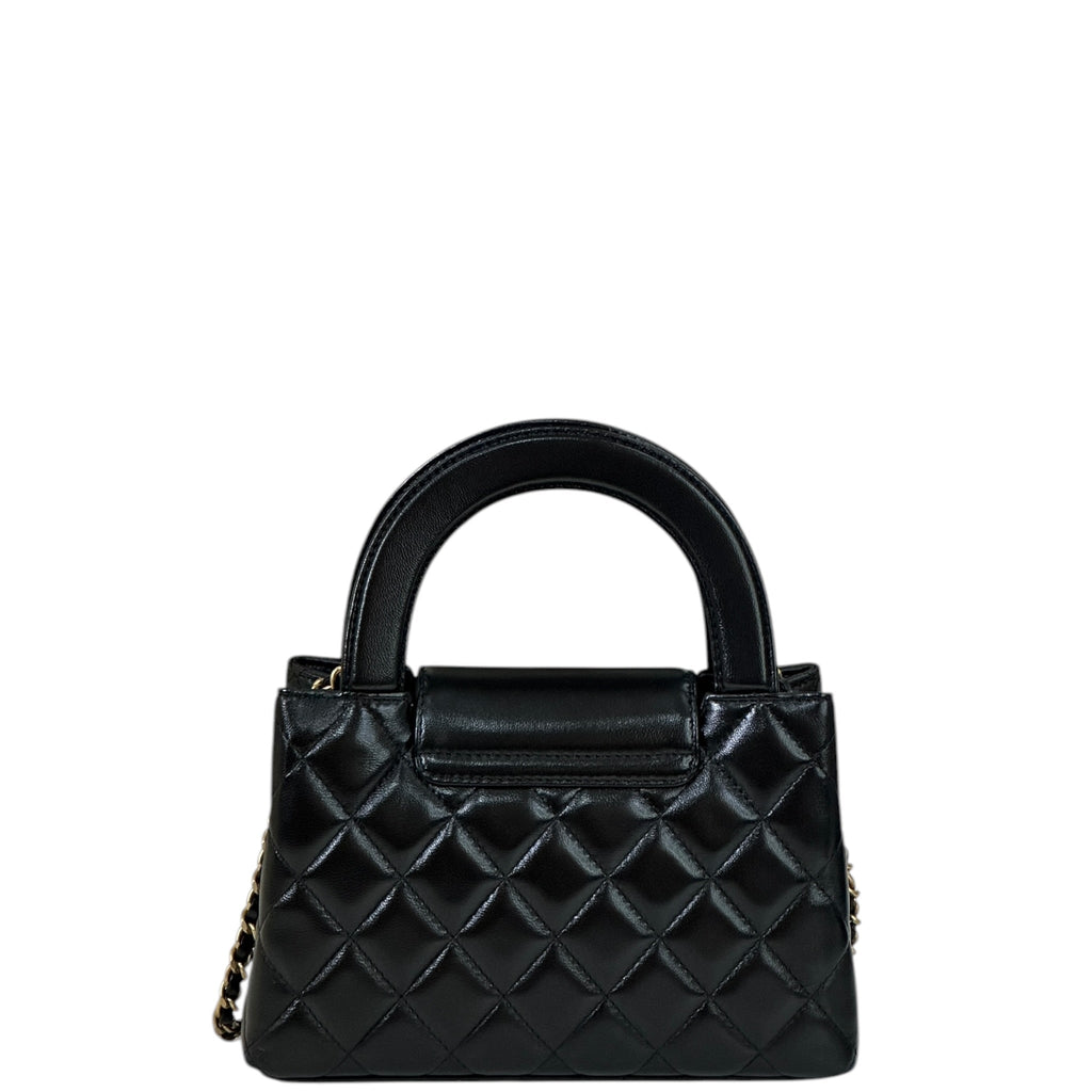 Chanel Nano Kelly Shopper black quilted Lambskin