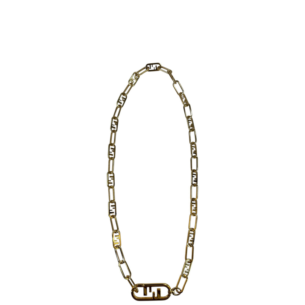 Fendi O'Lock Strap gold-tone metal chain