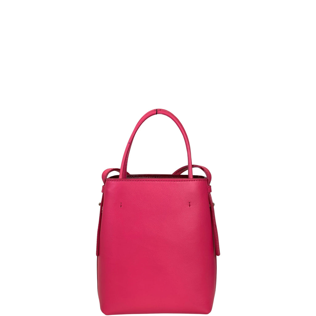 Chloé's Sense Micro Tote Bag Pink Shiny Calfskin