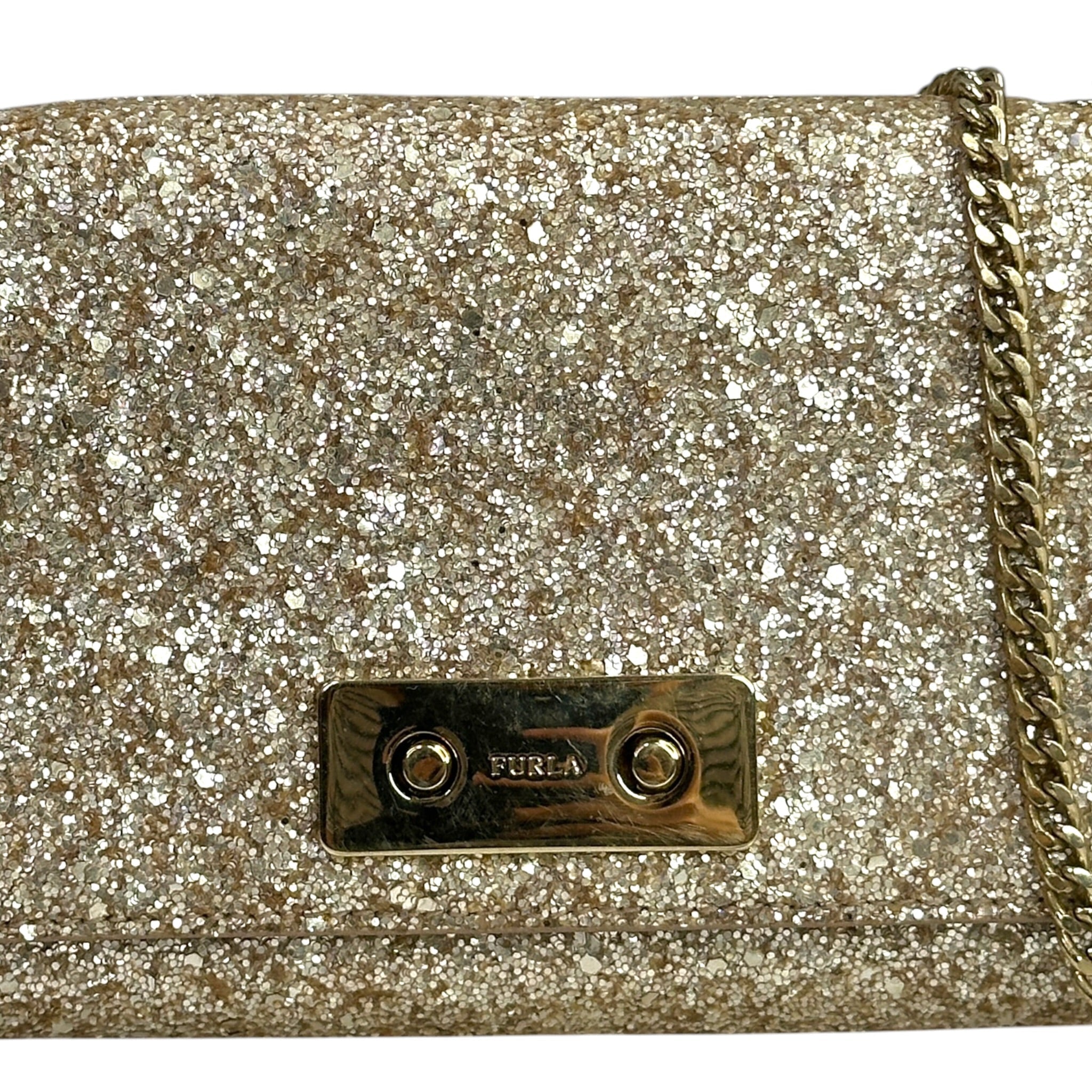 Furla Maaya Sling Clutch Glitter India Limited Edition