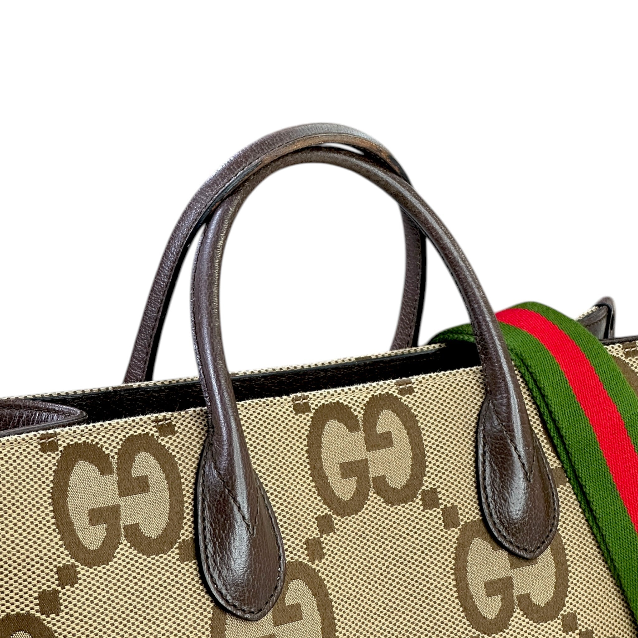 Gucci Jumbo GG tote beige brown monogram canvas