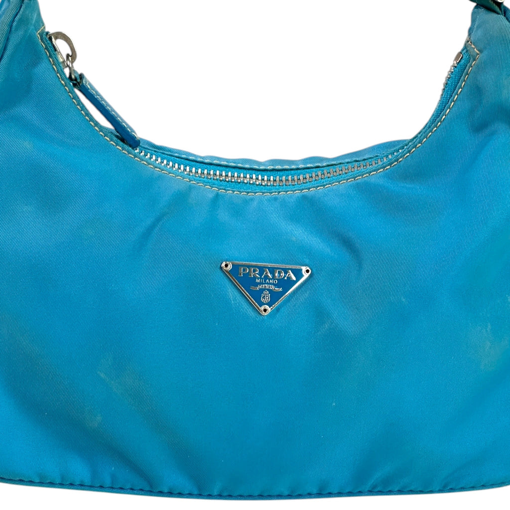 Prada Re-Edition 2000 Mini Hobo BlueTessuto Nylon