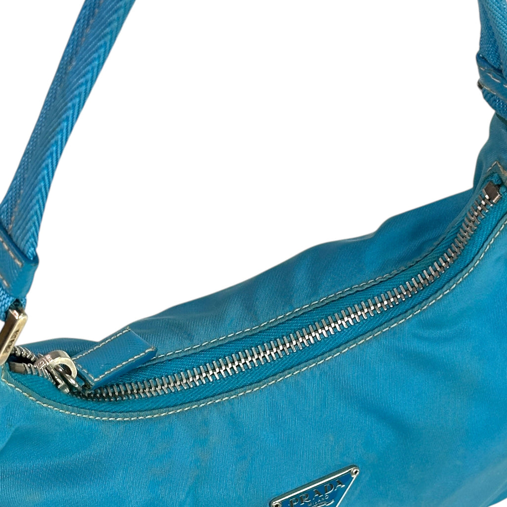 Prada Re-Edition 2000 Mini Hobo BlueTessuto Nylon