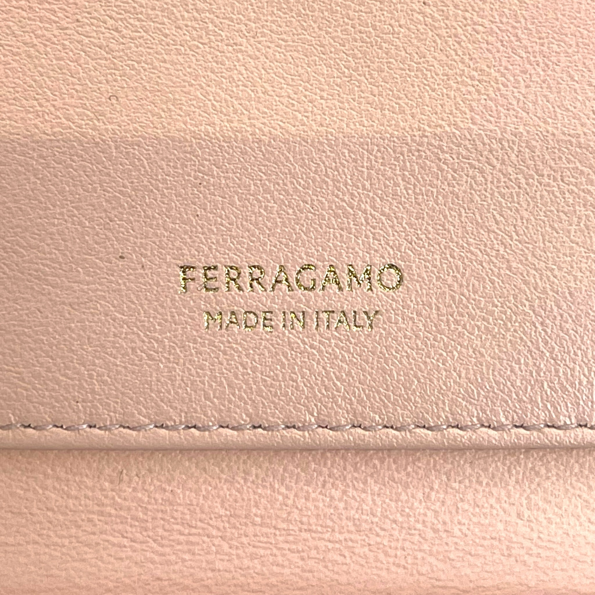 Salvatore Ferragamo Hug Card Holder Black Calf Leather