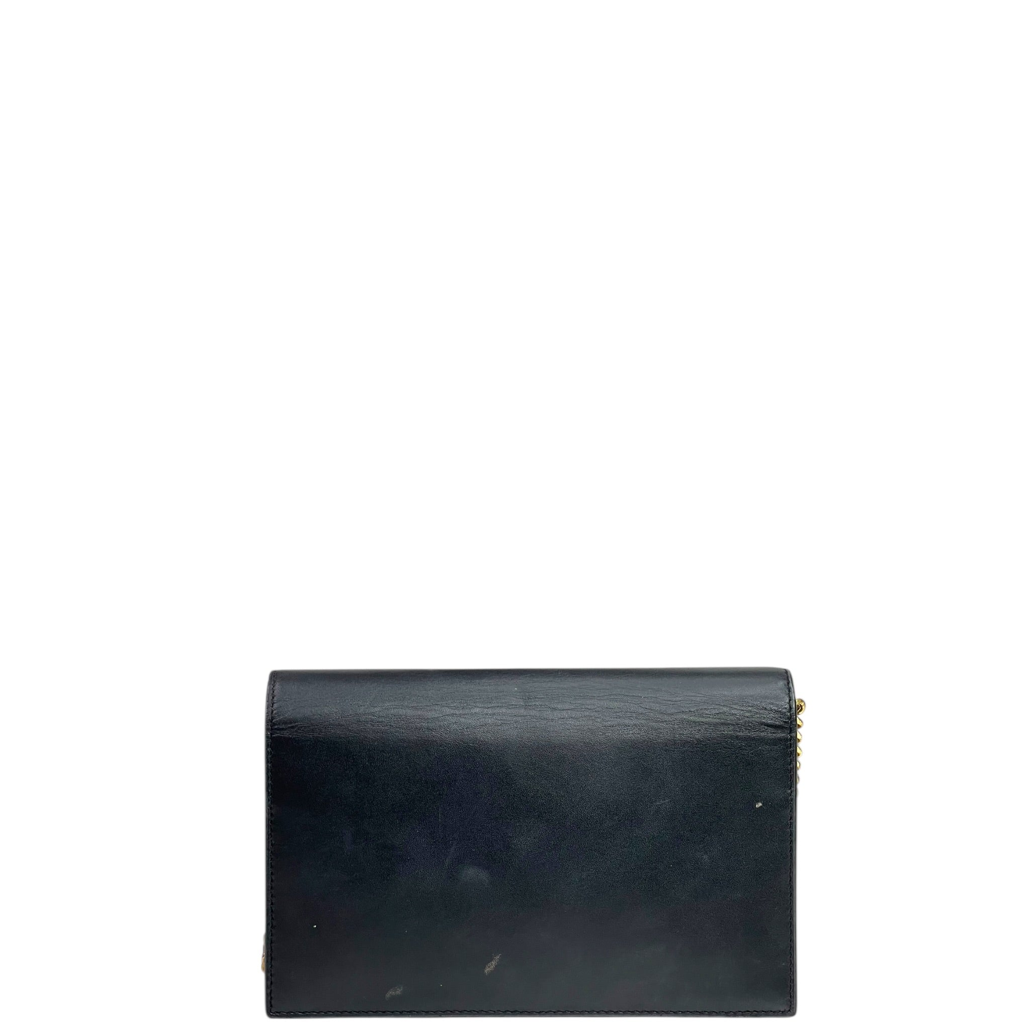 Saint Laurent Kate Tassel Clutch Black Leather