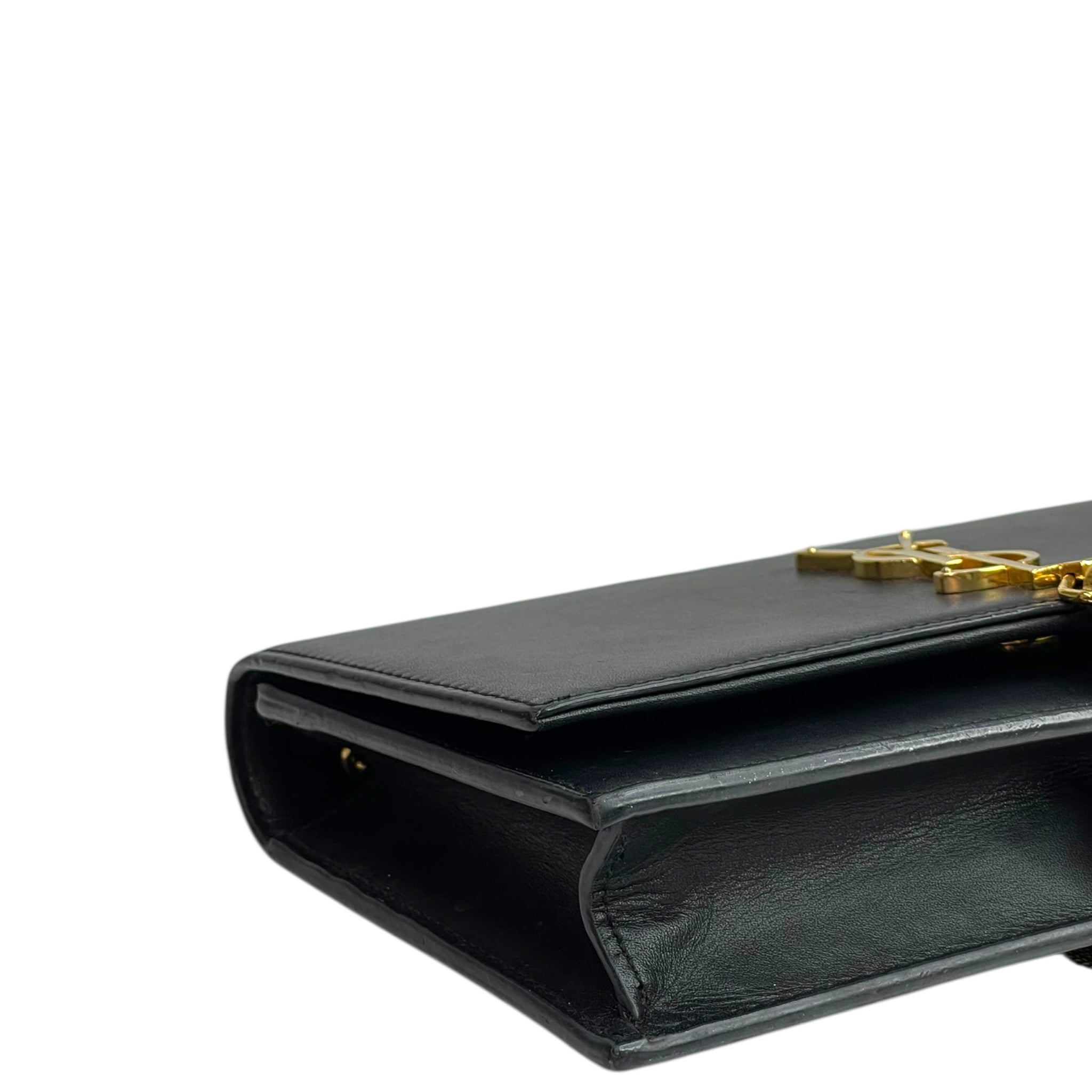 Saint Laurent Kate Tassel Clutch Black Leather