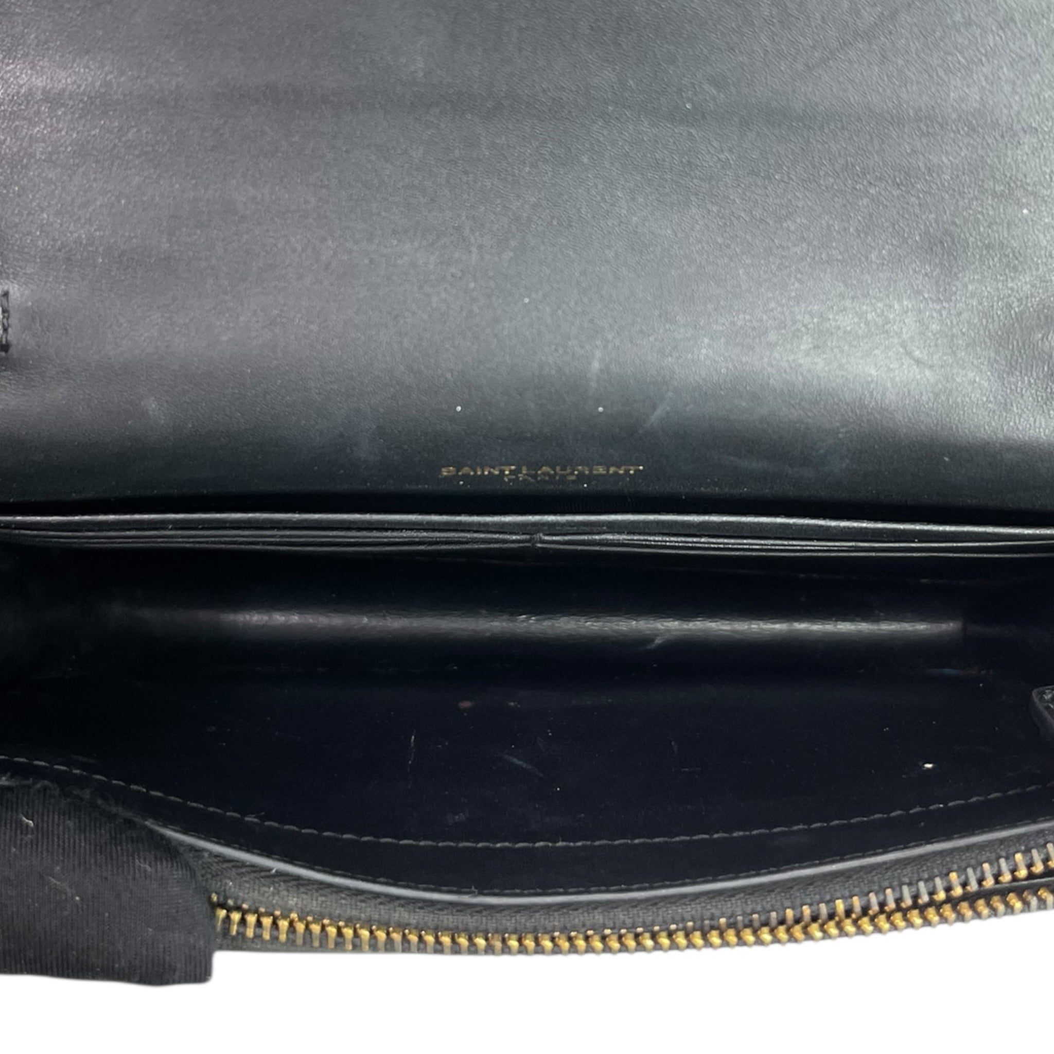 Saint Laurent Kate Tassel Clutch Black Leather