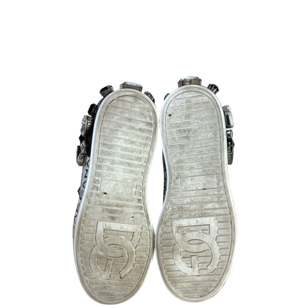 Dolce & Gabbana Portofino Sneakers White Leather Size 36.5