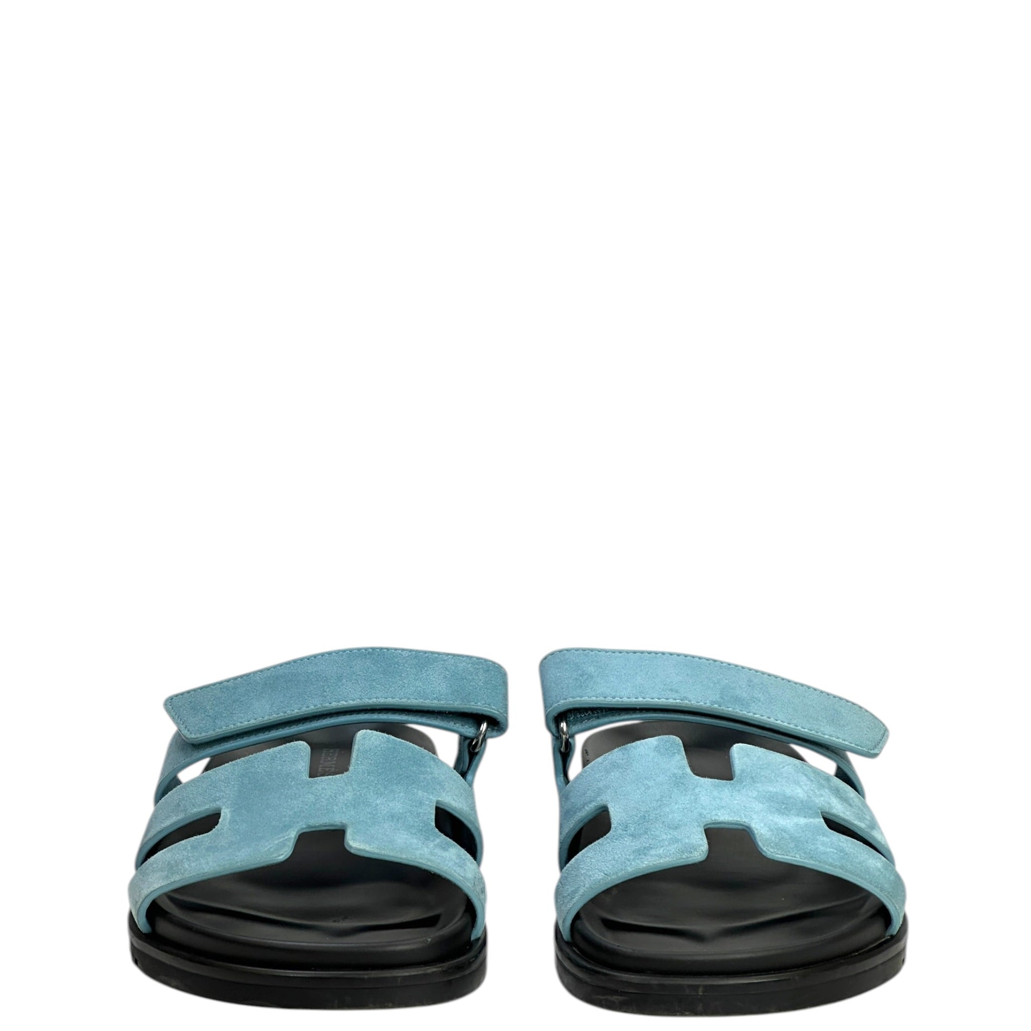 Hermès Chypre Sandals Size EU 36.5 (Bleu Jean)