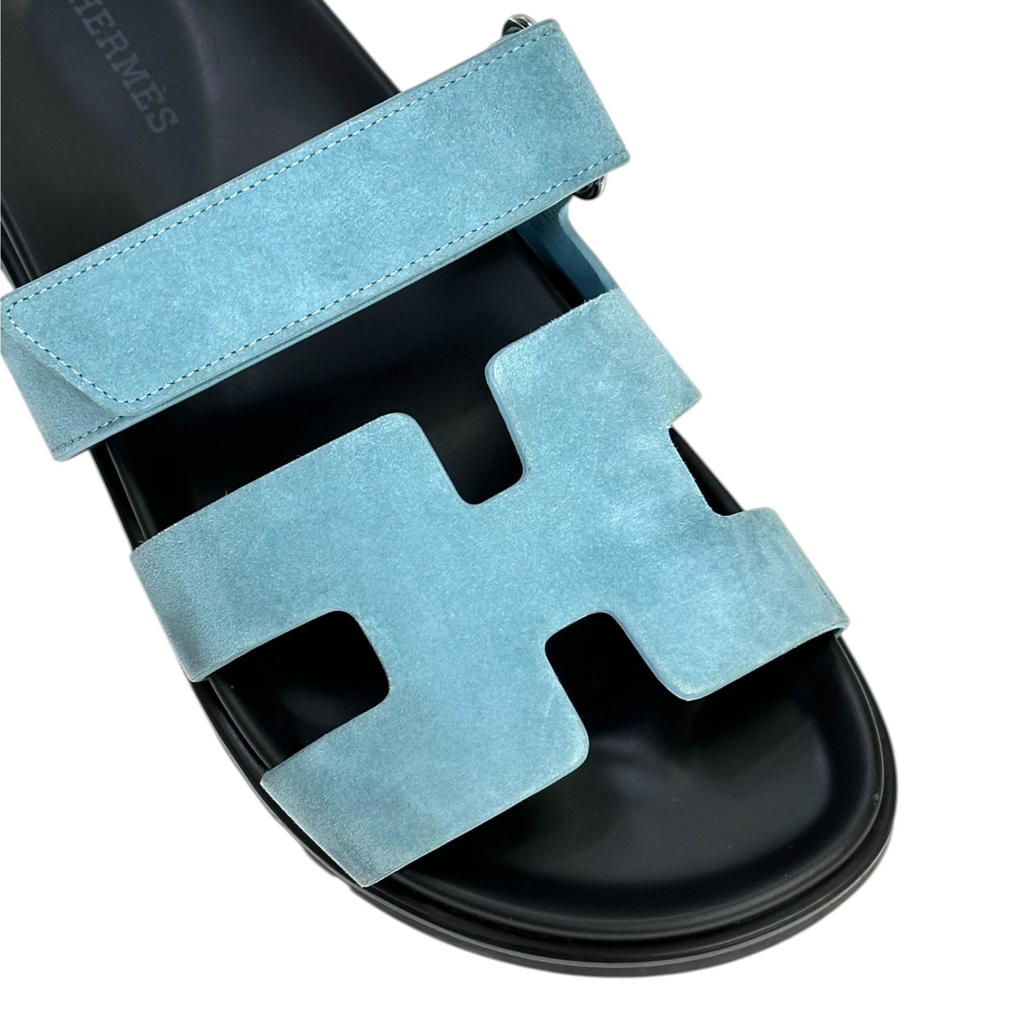 Hermès Chypre Sandals Size EU 36.5 (Bleu Jean)