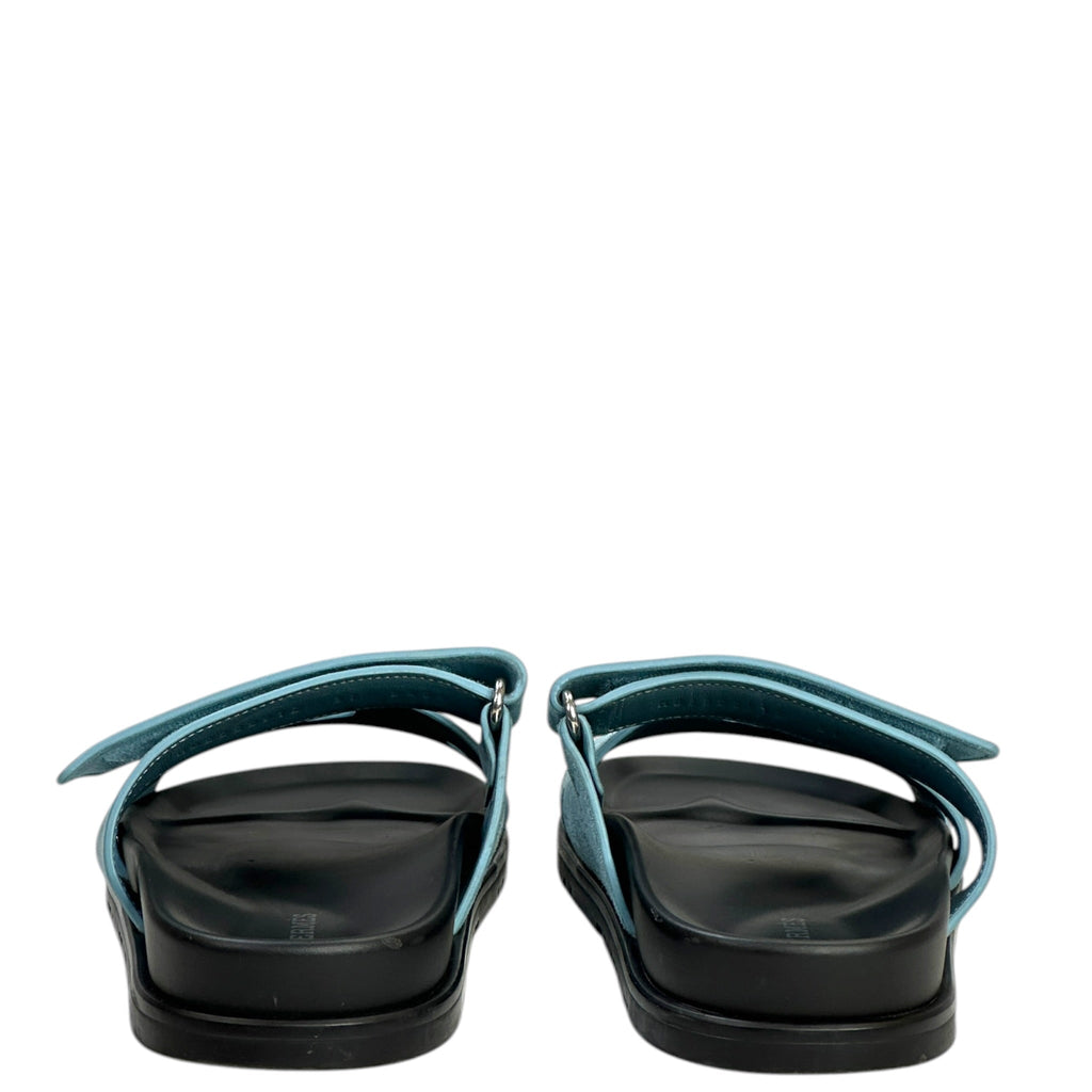 Hermès Chypre Sandals Size EU 36.5 (Bleu Jean)