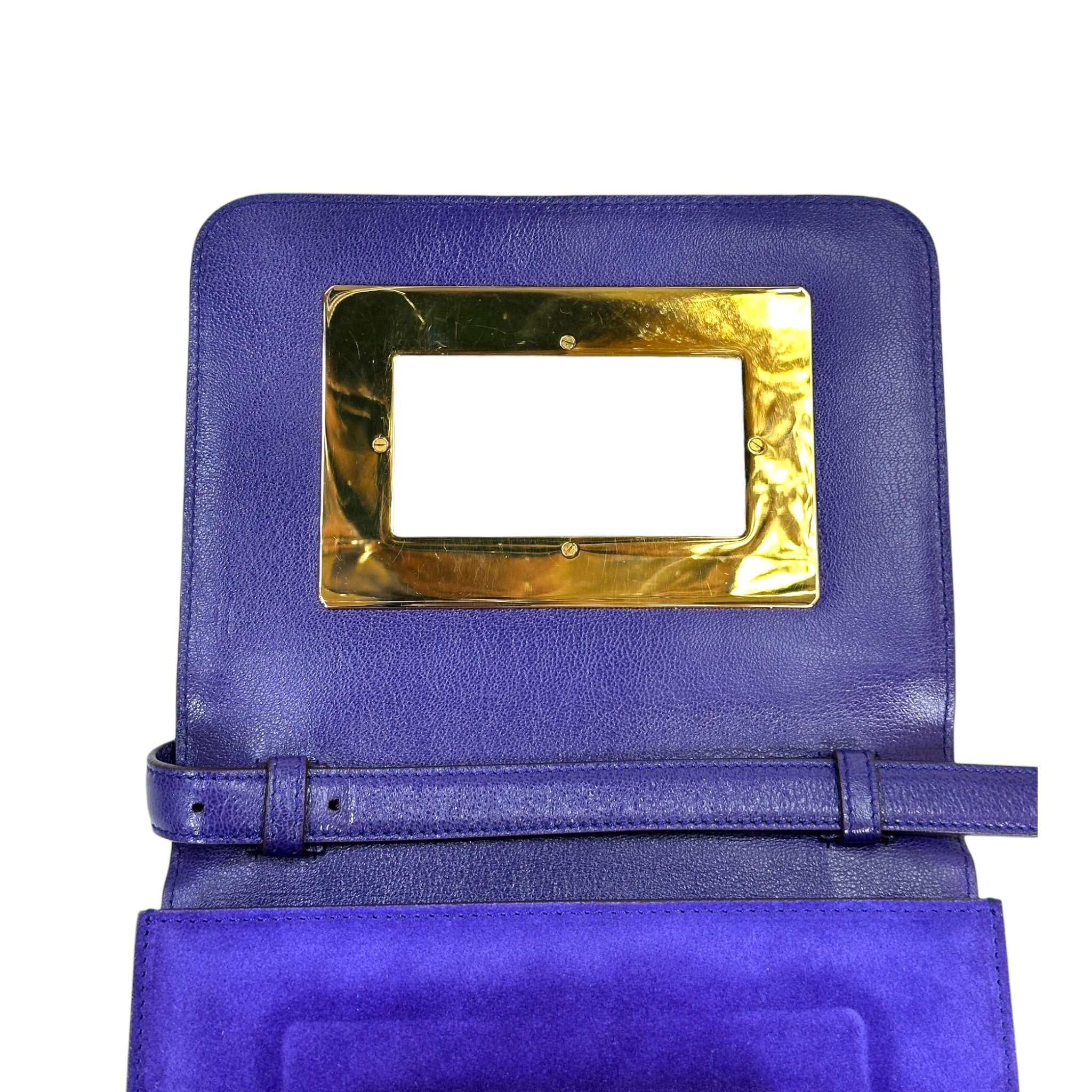 Tom Ford Natalia Crossbody Bag Small Purple Suede