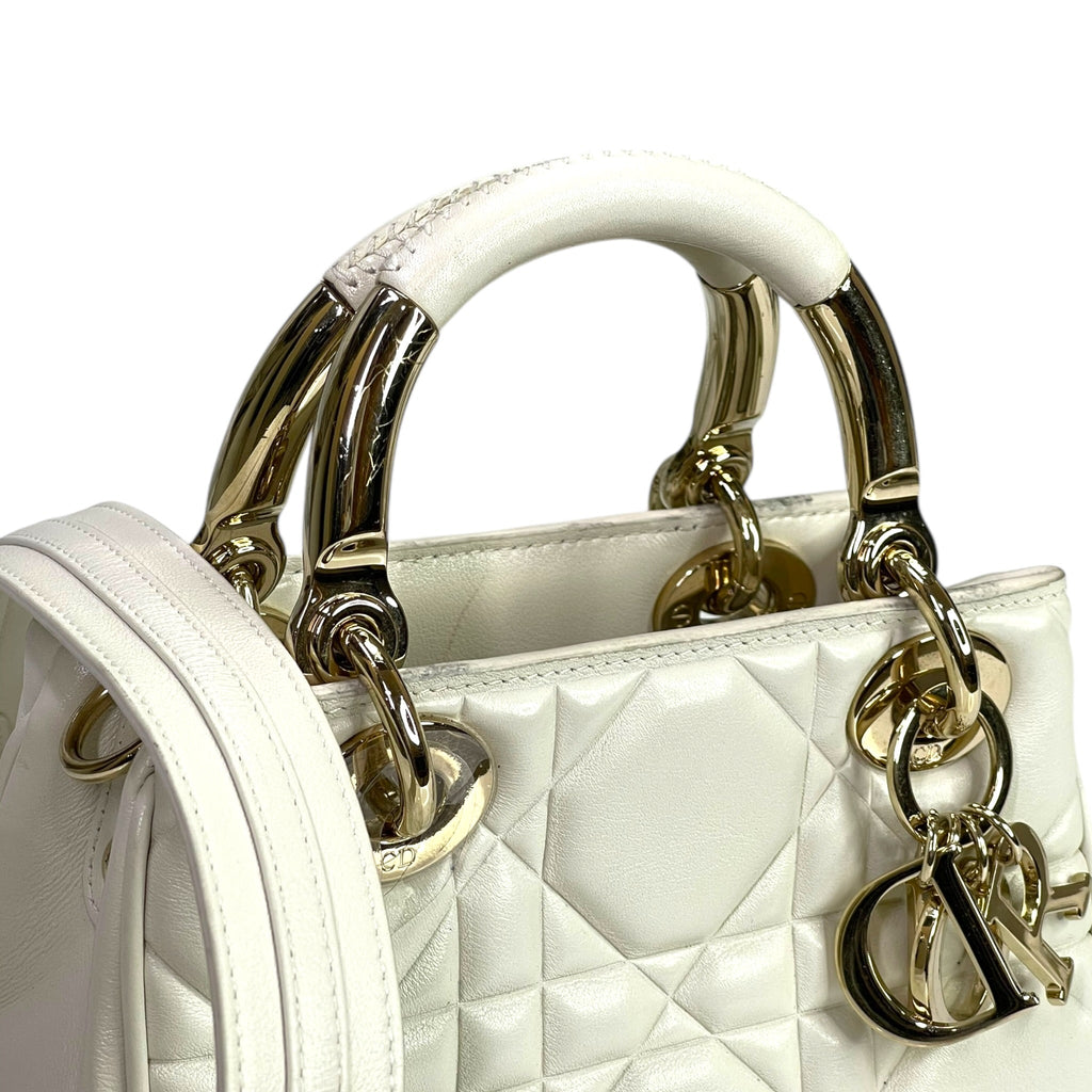 Christian Dior The Lady 95.22 Bag White Cannage Lambskin