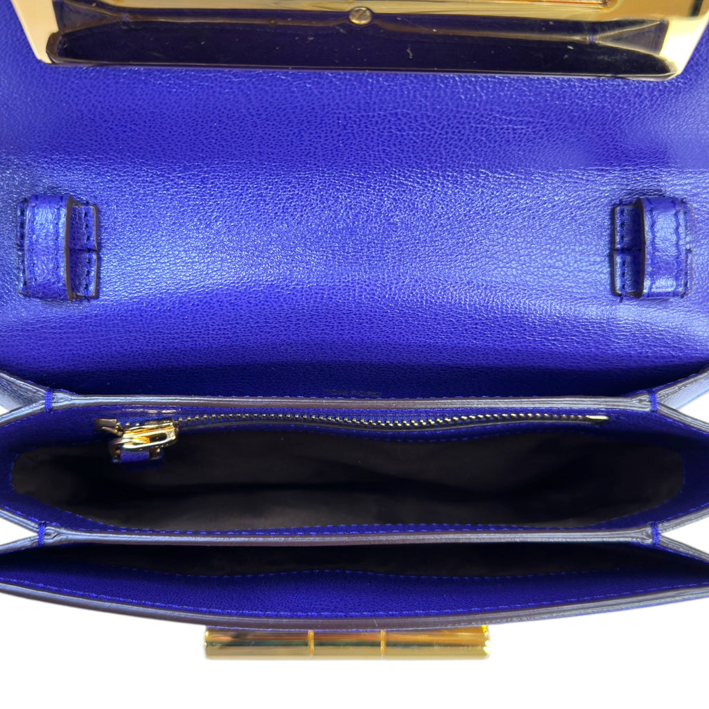Tom Ford Natalia Crossbody Bag Small Purple Suede