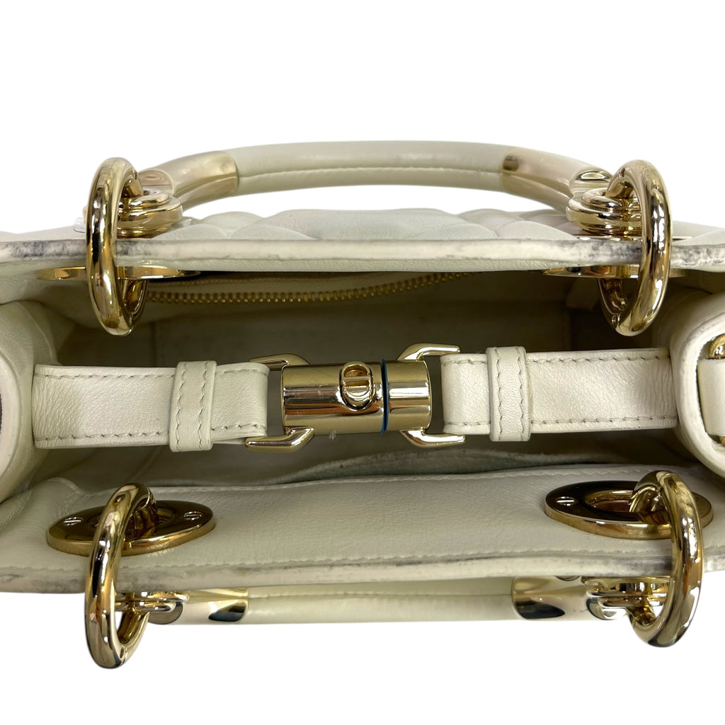 Christian Dior The Lady 95.22 Bag White Cannage Lambskin