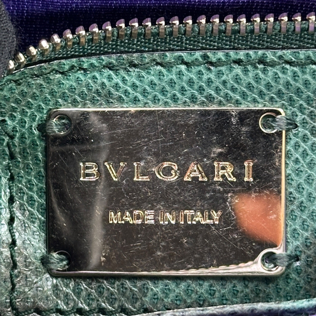 Bvlgari Serpenti Forever Shoulder Bag Green Karung Skin