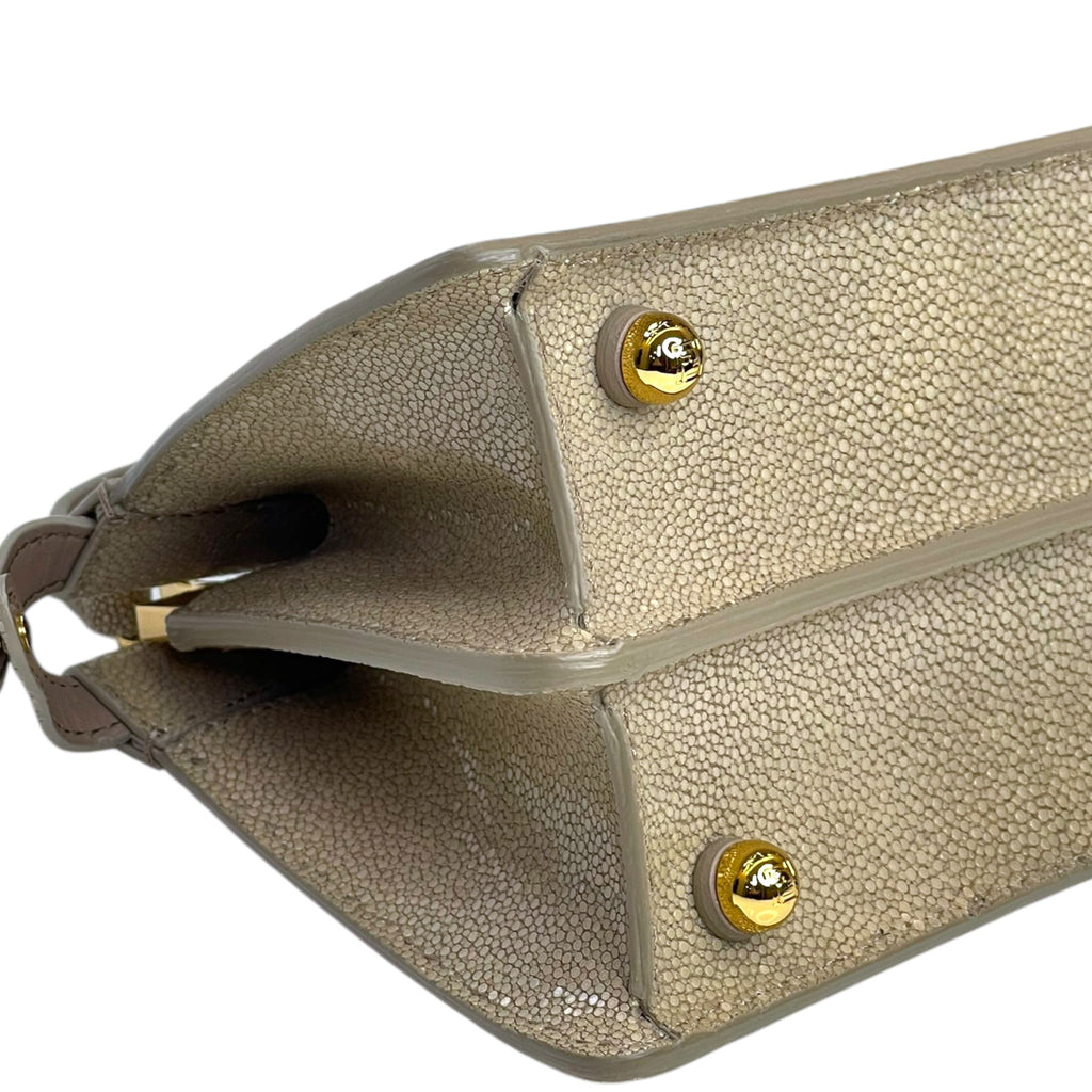 Fendi Peekaboo ISeeU Petite Bag Beige Stingray Leather