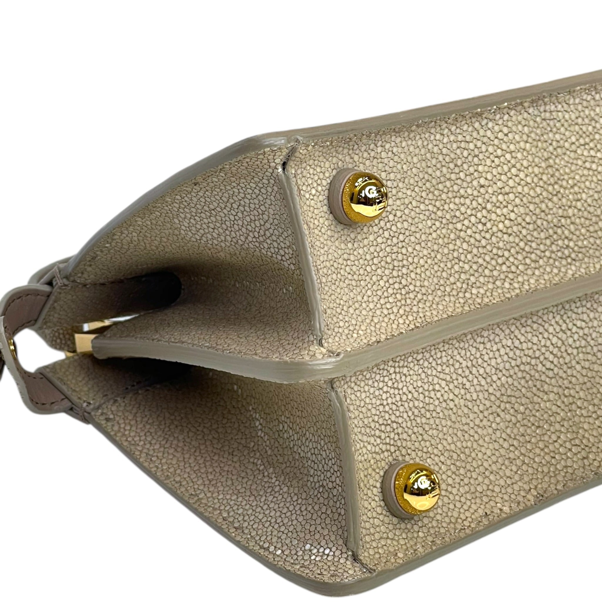 Fendi Peekaboo ISeeU Petite Bag Beige Stingray Leather