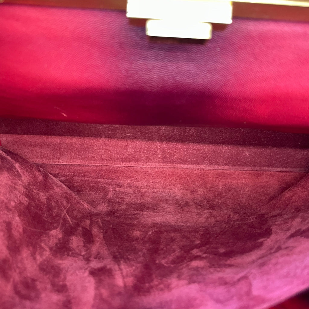 Fendi Iconic Peekaboo Tie and Dye Rouge Crocodile Bag