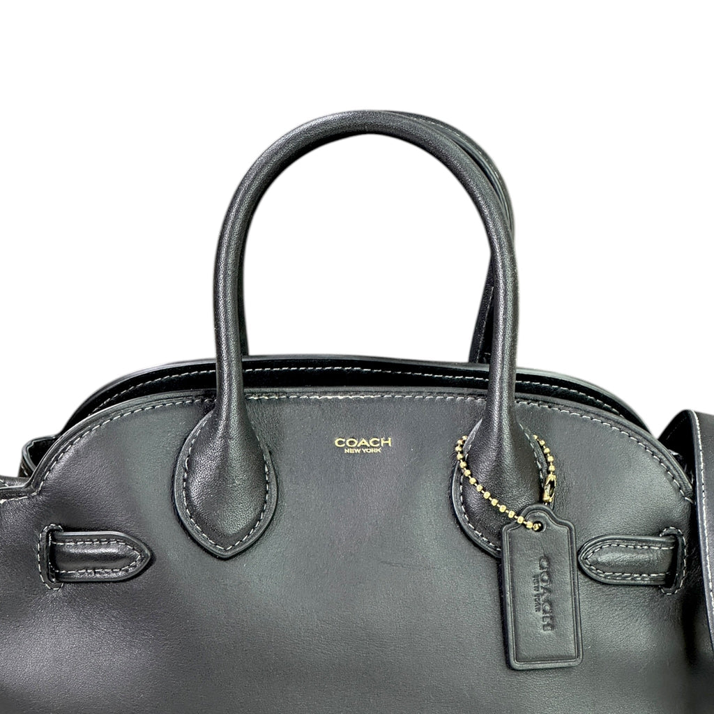 Coach Empire 26 Carryall Bag Medium Black Leather