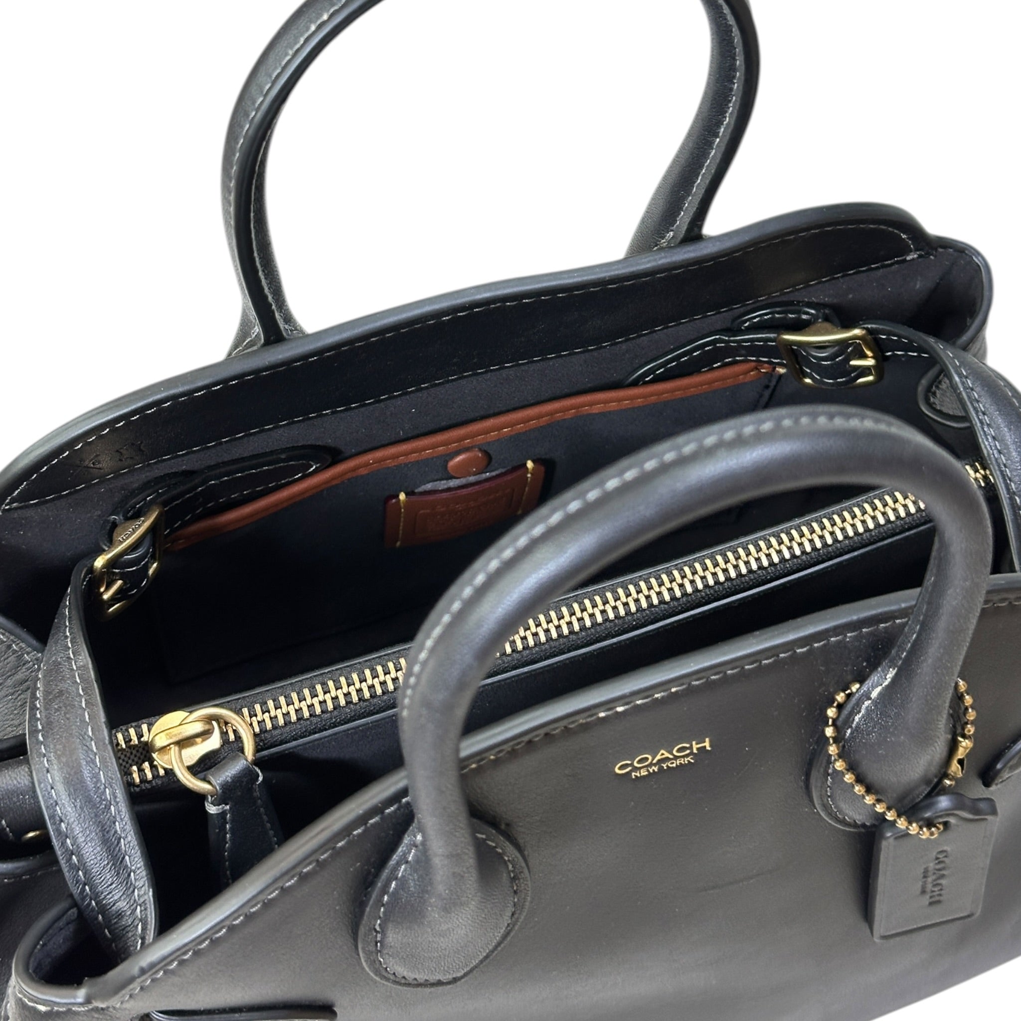 Coach Empire 26 Carryall Bag Medium Black Leather