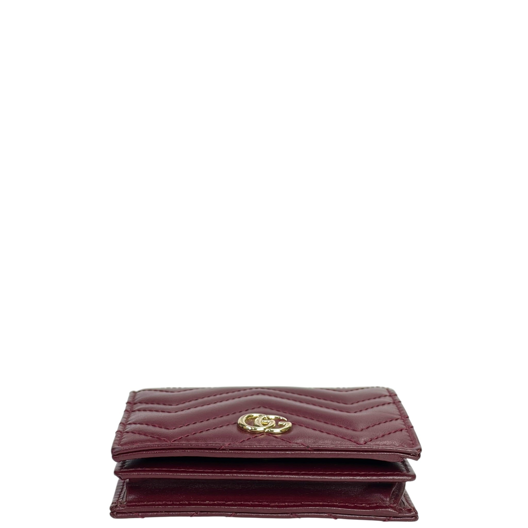 Gucci GG Marmont Small Wallet Matelassé Rosso Ancora Red Leather