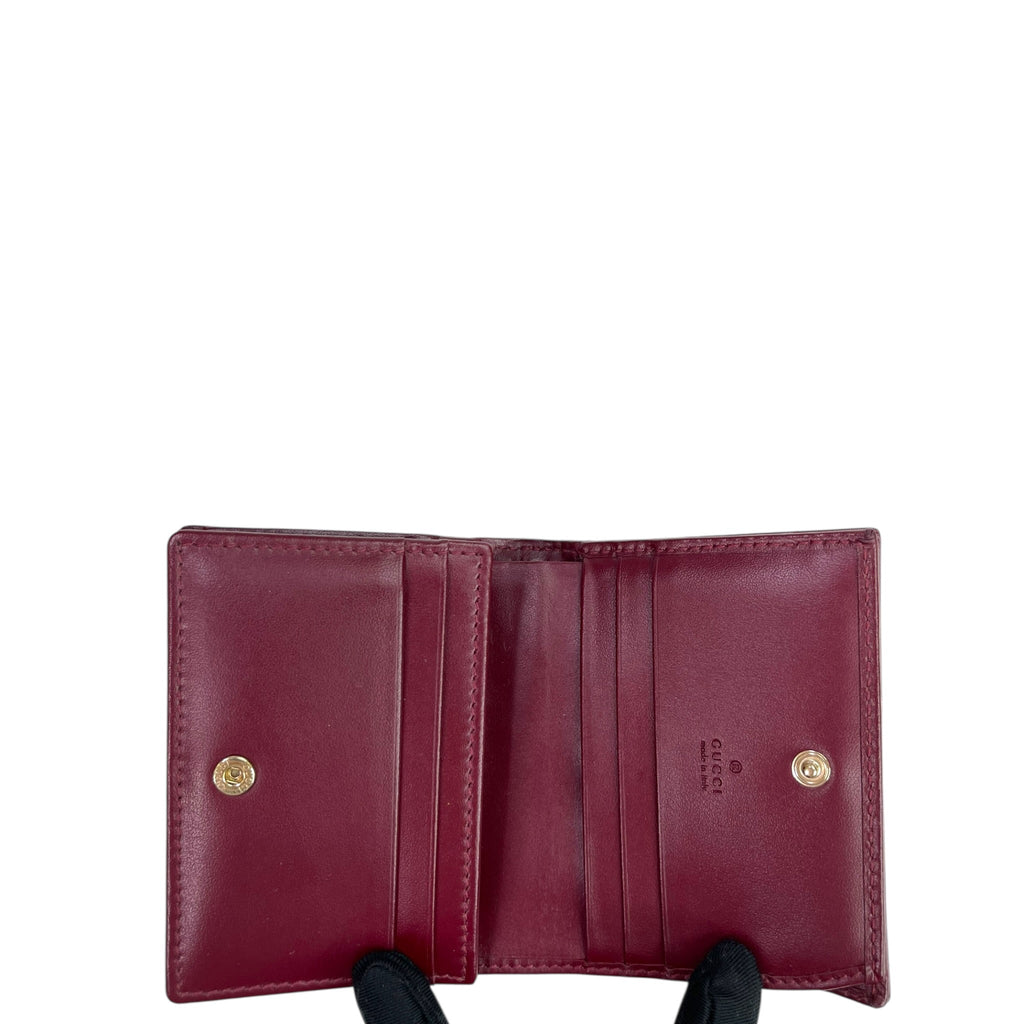 Gucci GG Marmont Small Wallet Matelassé Rosso Ancora Red Leather