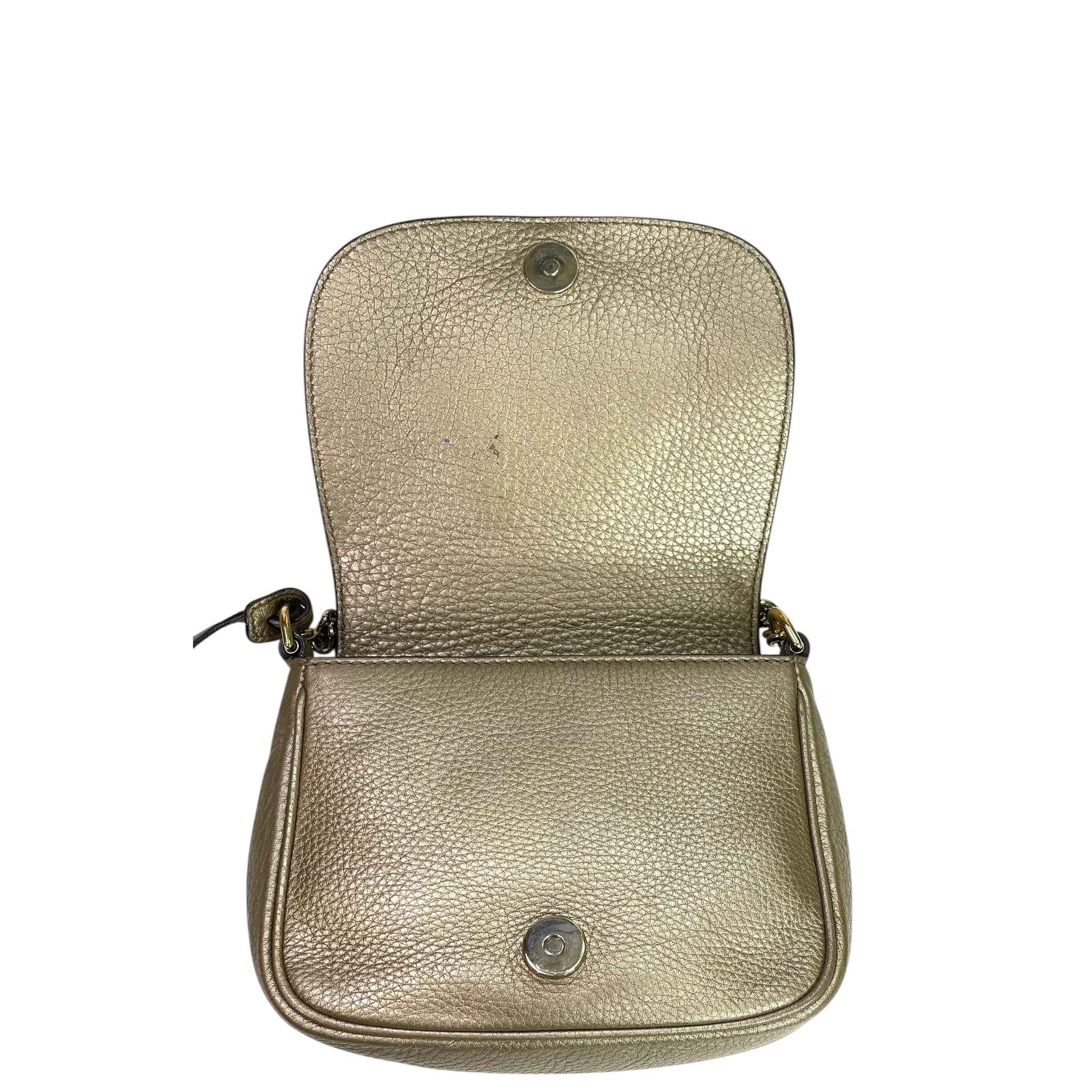 Gucci  Soho Chain Crossbody Bag Metallic Gold Leather