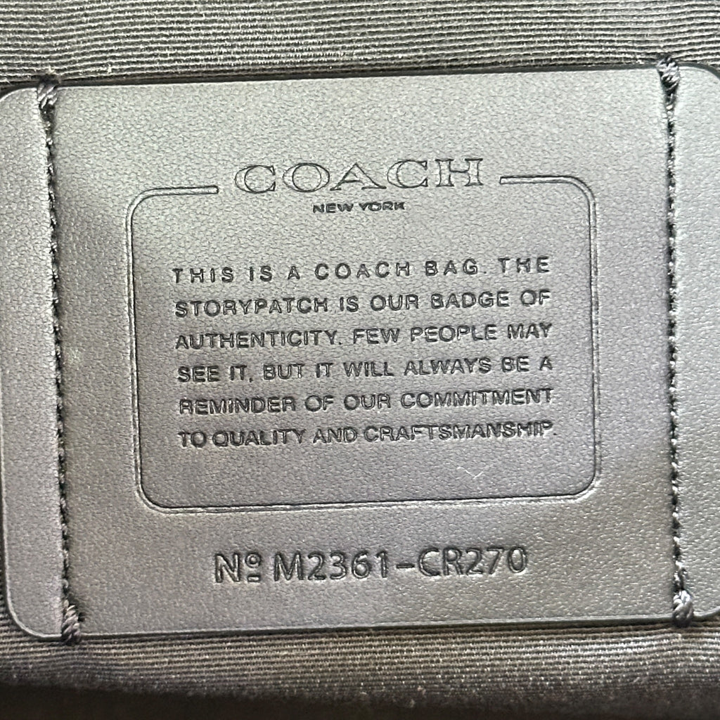 Coach Ethan Slim Brief Black Signature Leather