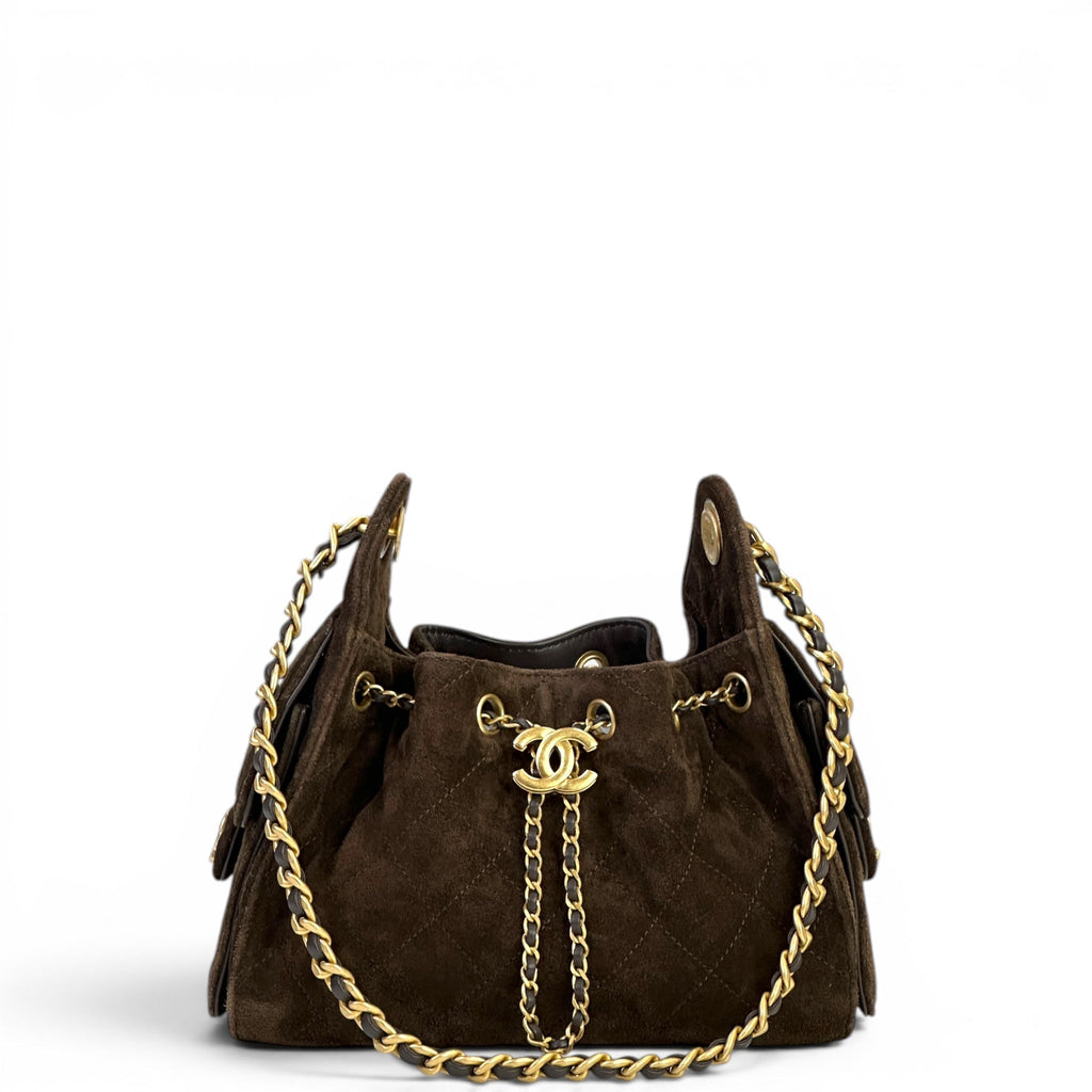 Chanel 25 Hobo Brown Suade