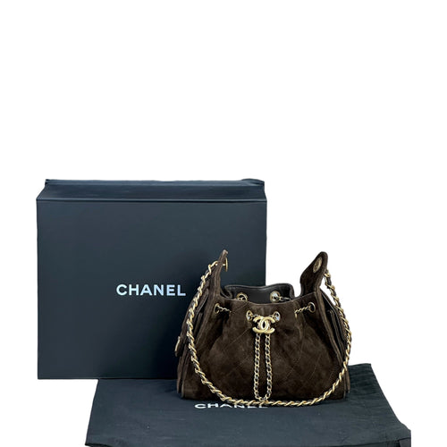 Chanel 25 Hobo Brown Suade