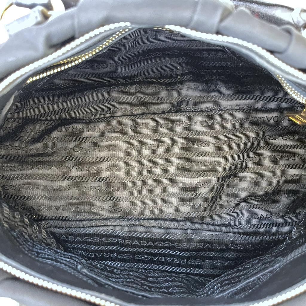 Prada Tessuto Gaufre Satchel Black Nylon Bag