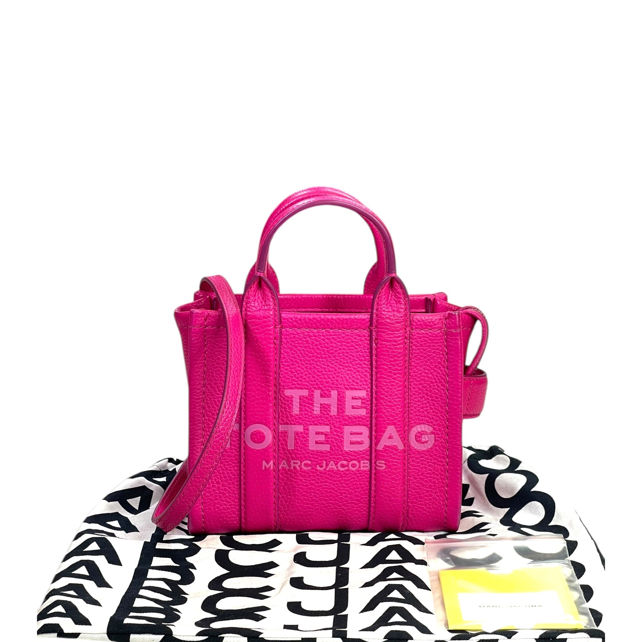 Marc Jacobs The Tote Bag Crossbody Raspberry Pink Leather