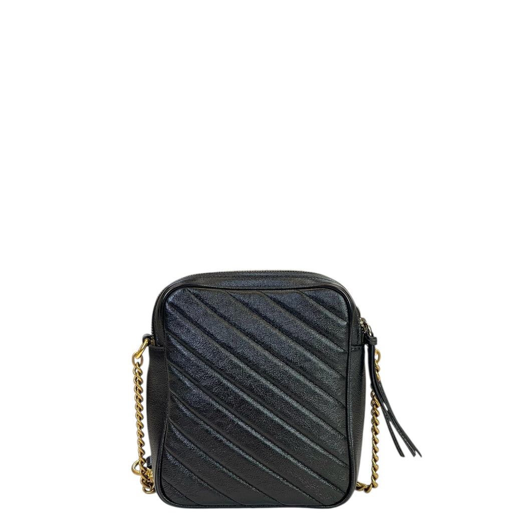 Gucci GG Marmont Camera Bag Black Quilted Leather