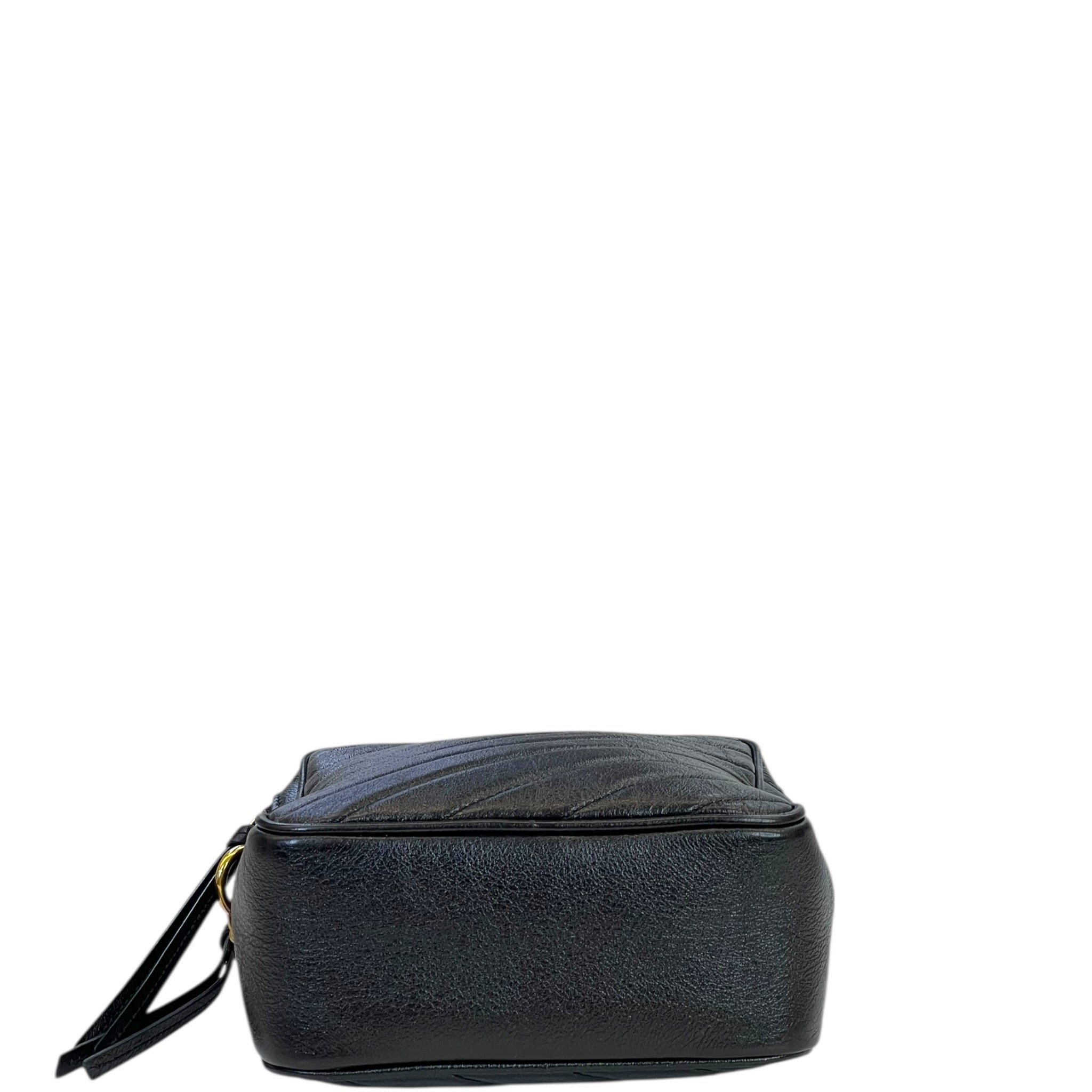 Gucci GG Marmont Camera Bag Black Quilted Leather