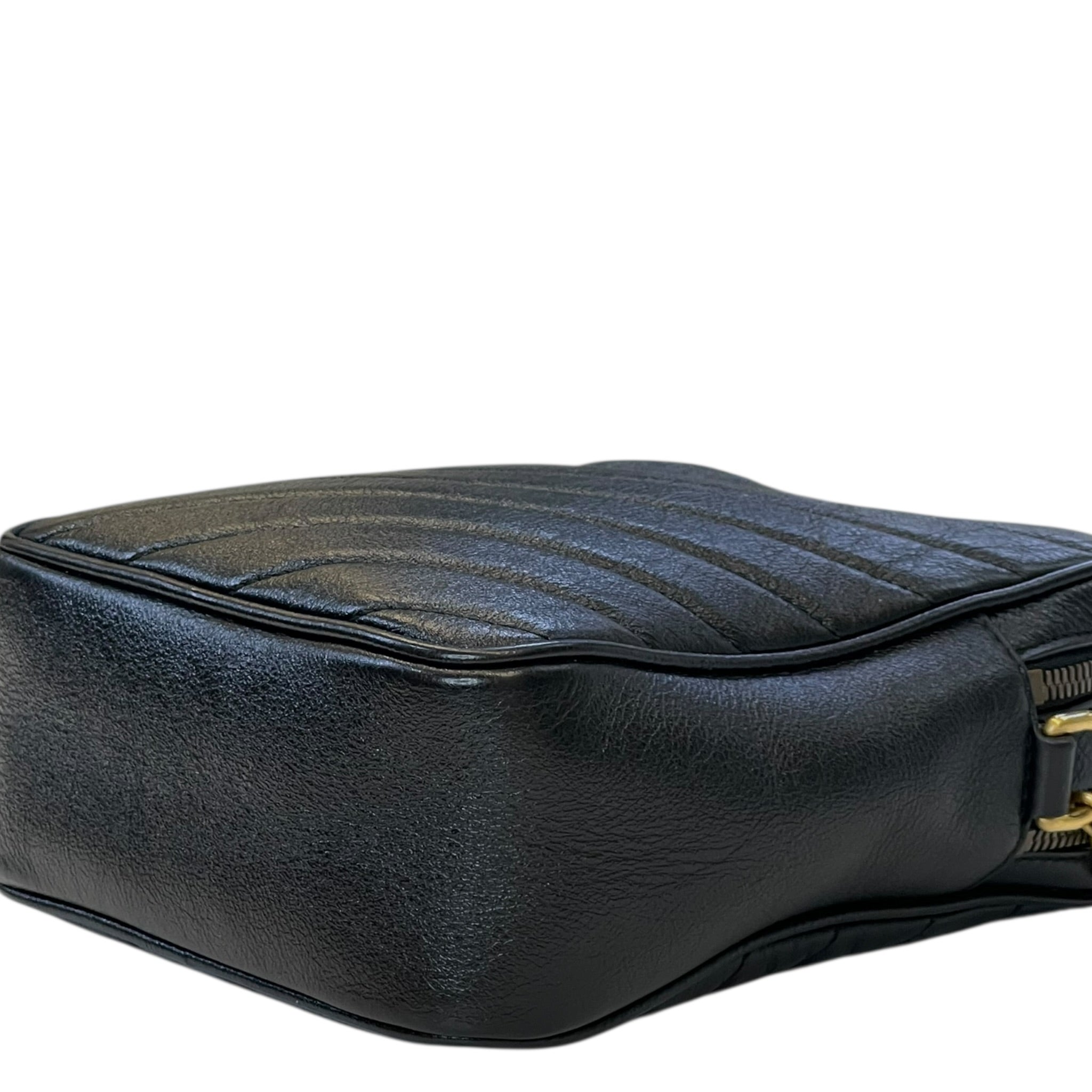 Gucci GG Marmont Camera Bag Black Quilted Leather