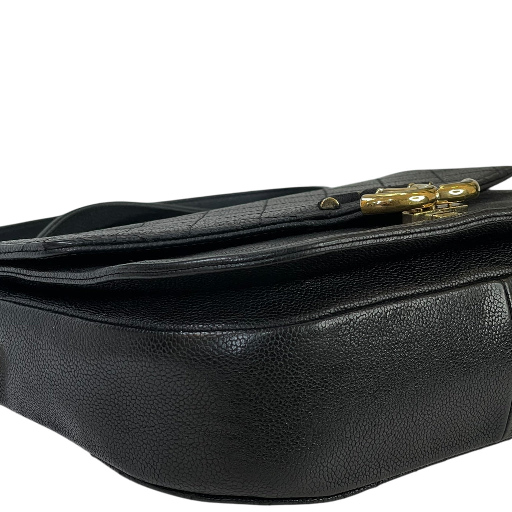 Chanel Coco Cuba Top Handle Bag Black Caviar Leather