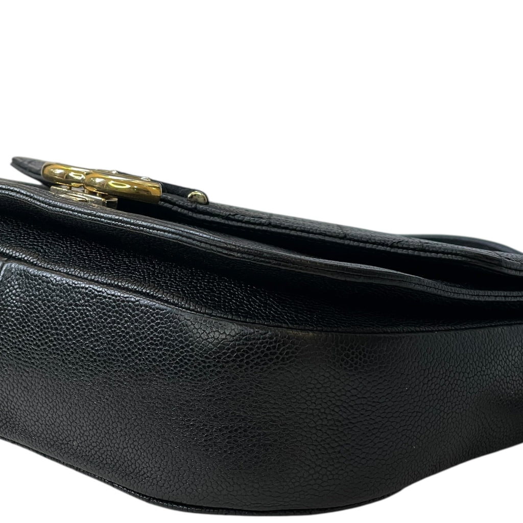 Chanel Coco Cuba Top Handle Bag Black Caviar Leather