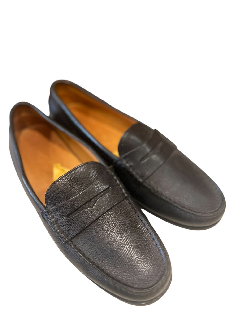 Tod's Gommino Penny Slip On Black Leather Loafers EU 39