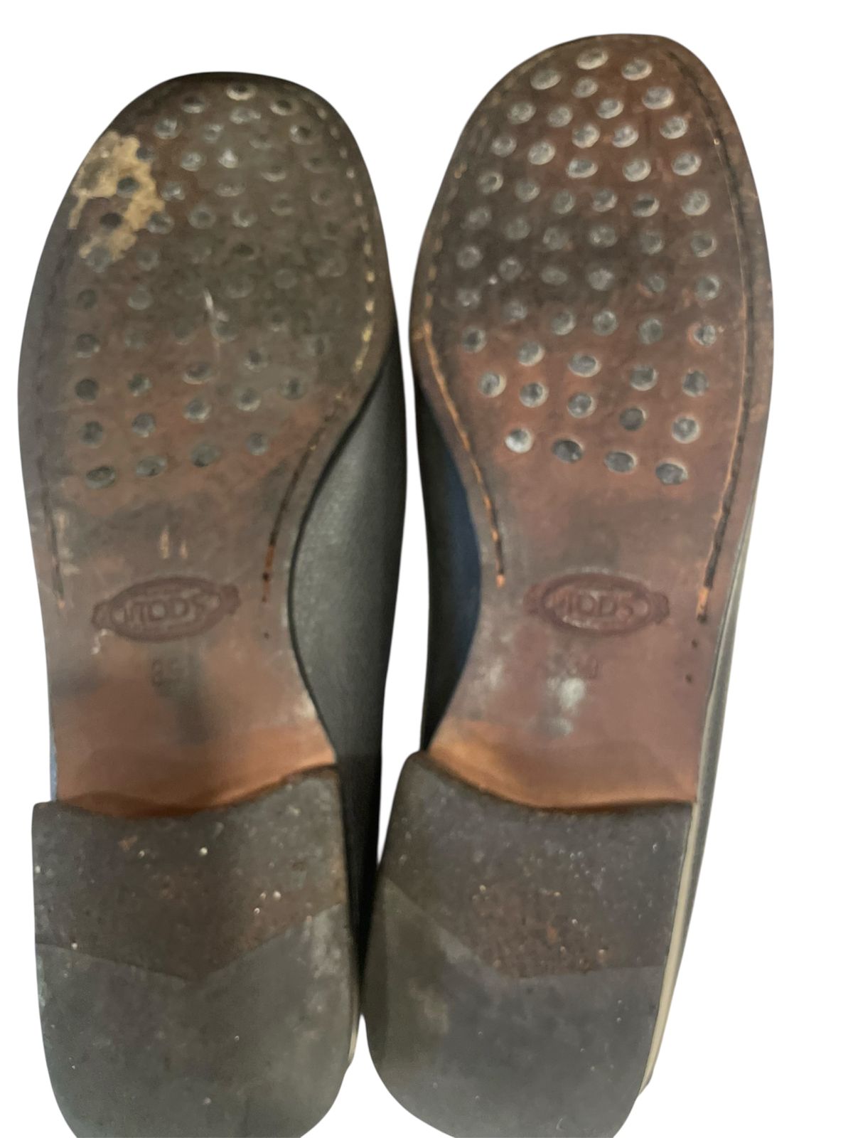 Tod's Gommino Penny Slip On Black Leather Loafers EU 39