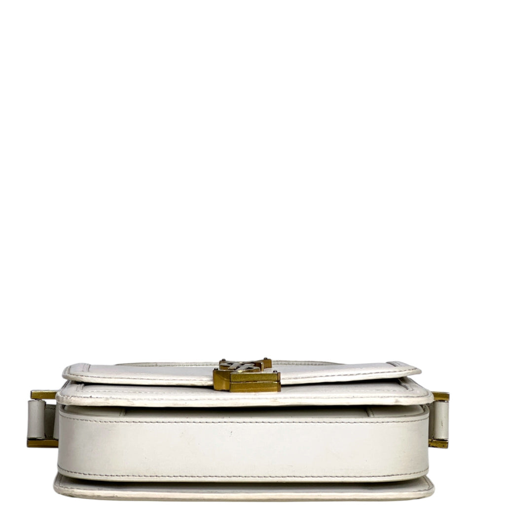 Saint Laurent Solferino Small Satchel White Smooth Leather